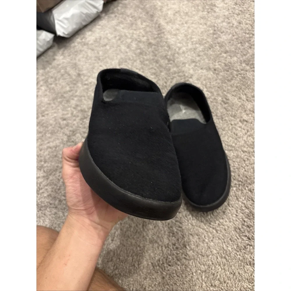Allbirds Wool Lounger Shoes Men's 11 All Black Merino Slip On Sneakers Loafers